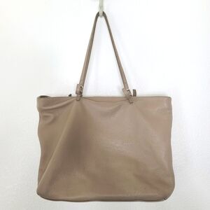 Vintage Furla Pebble Leather Neutral Tote Shoulder Bag